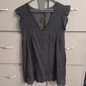 Elegant Black Eyelet Women's Romper